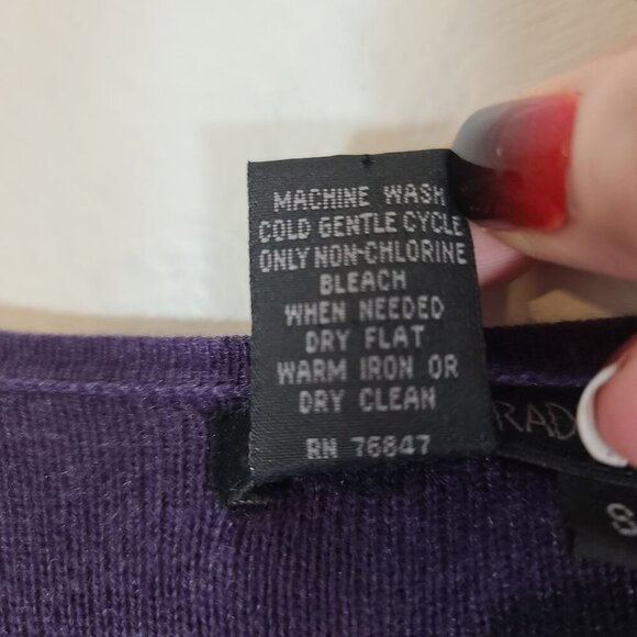 Nomadic Traders Purple Polka Dot Cotton Blend Open Front‎ Cardigan Small - Picture 4 of 5